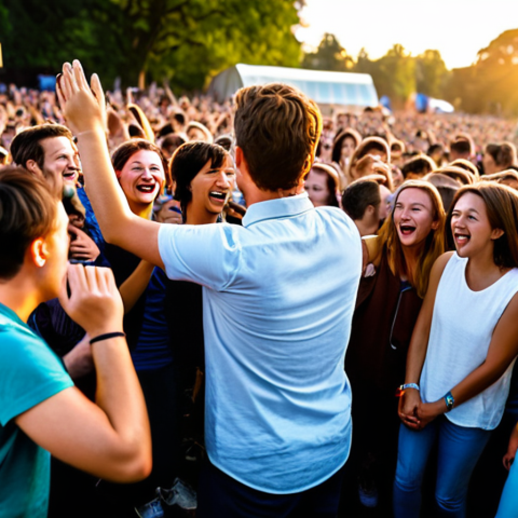 감정전이와 상호작용 - Emotional Contagion in a Crowd**
"A vibrant, slightly blurred image capturing the energy of a large...