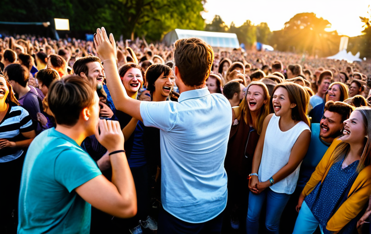 감정전이와 상호작용 - Emotional Contagion in a Crowd**
"A vibrant, slightly blurred image capturing the energy of a large...